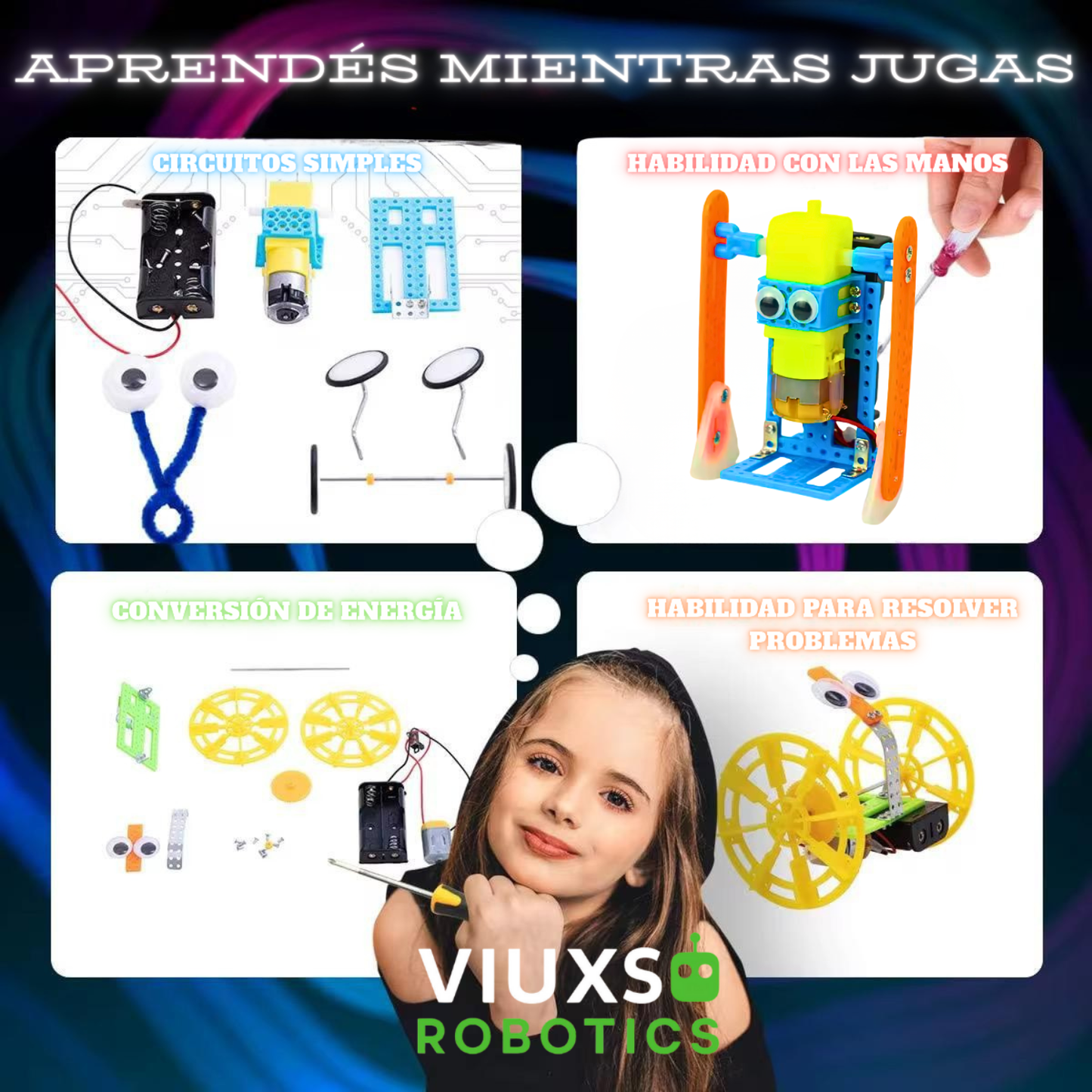 KITS STEM 6 EN 1 - Robótica Educativa + Manual en español