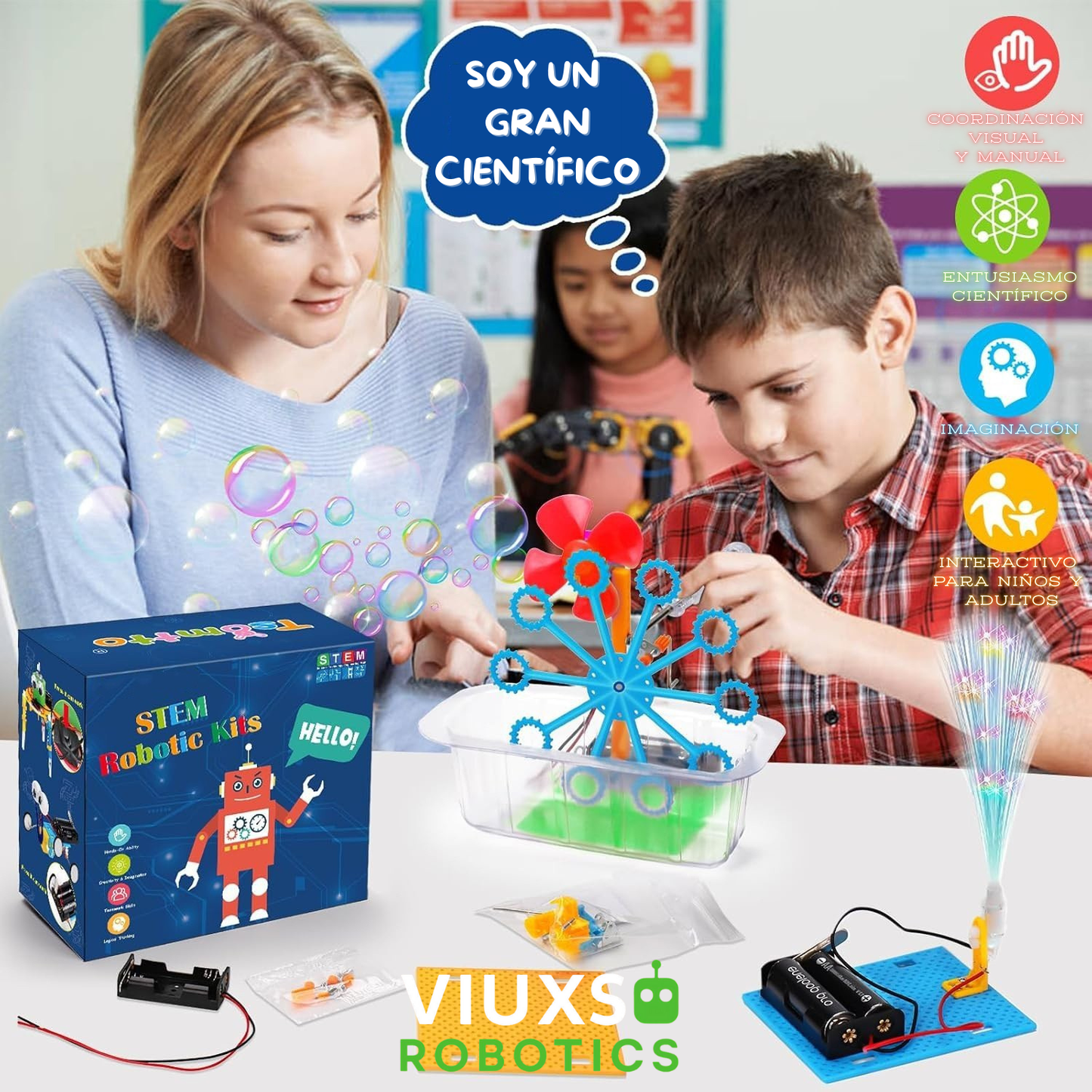 KITS STEM 6 EN 1 - Robótica Educativa + Manual en español