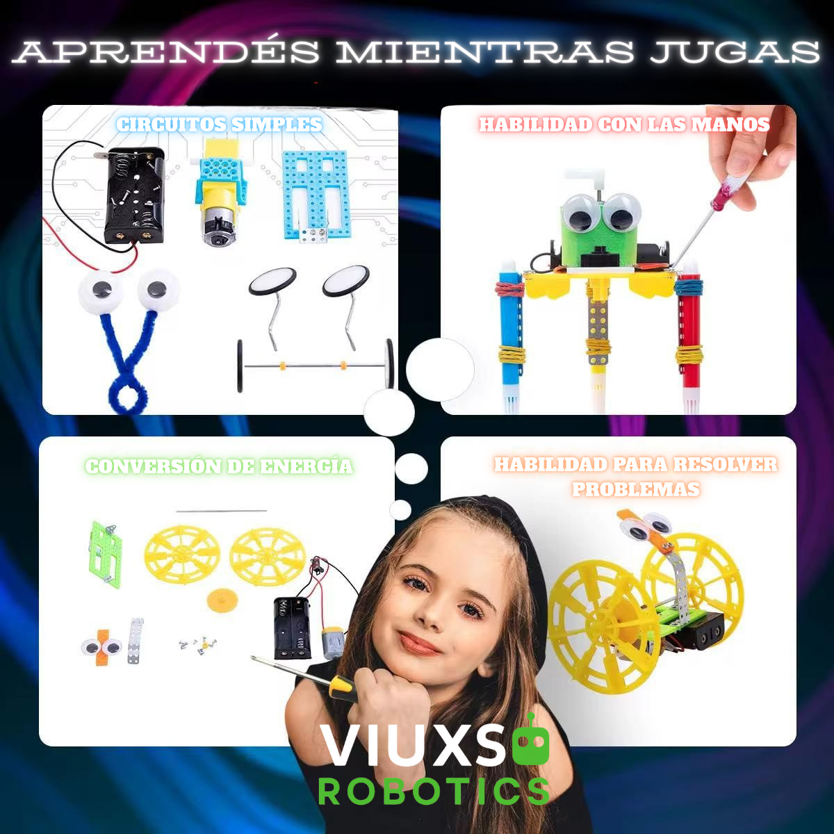 KITS STEM 6 EN 1 - Robótica Educativa + Manual en español