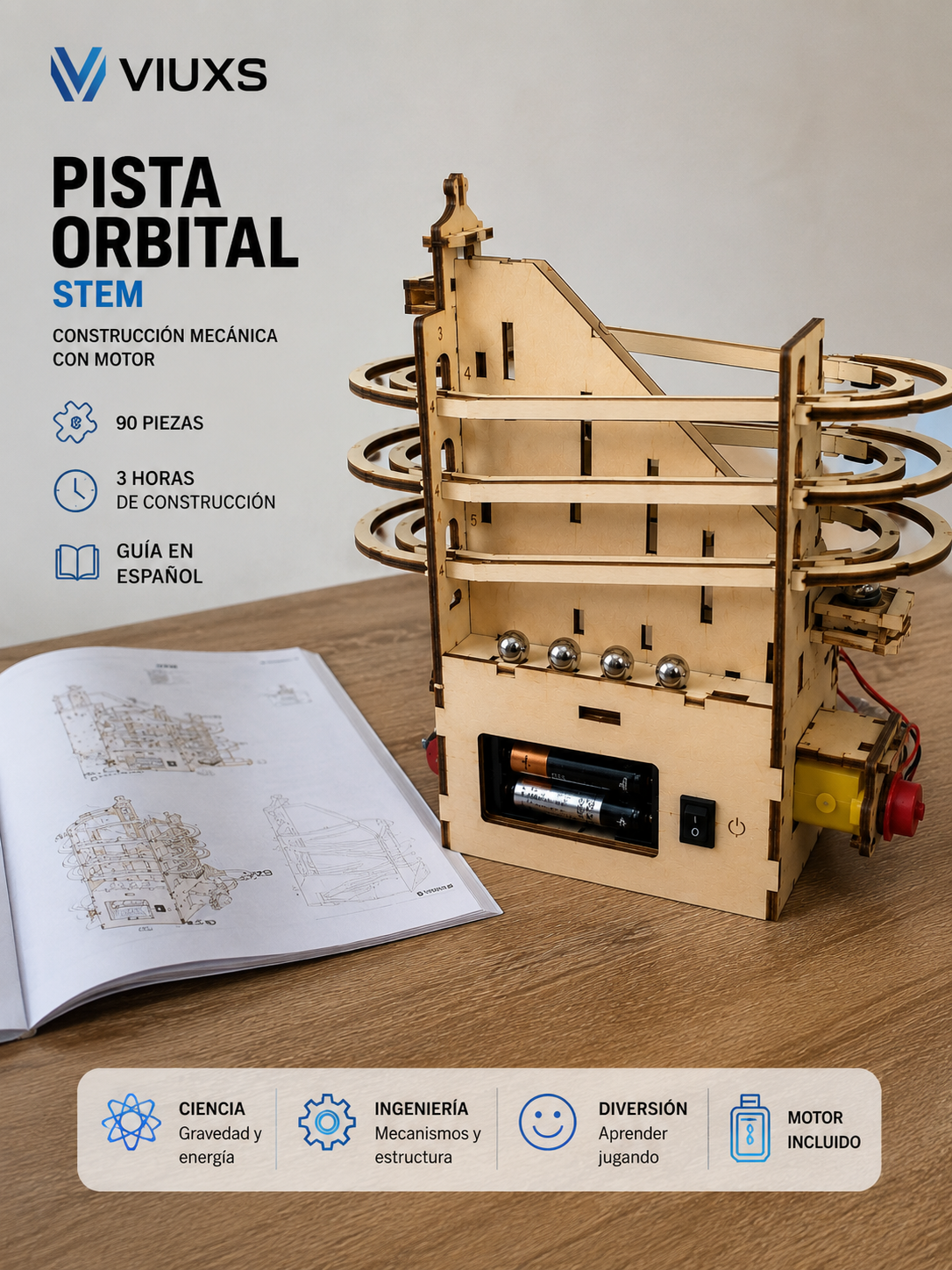 Pista Orbital STEM | Circuito Mecánico con Motor
